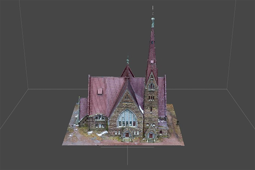 Пример 3D модели церкви