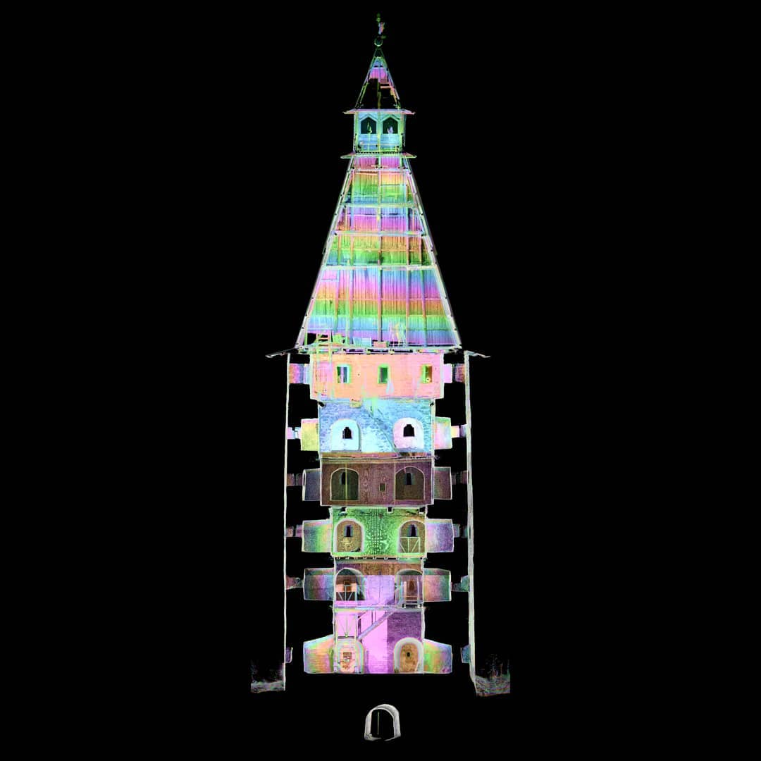 Результат работы - Разрезы башень монастыря